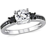 Women's Diamond Sterling Silver Engagement Ring